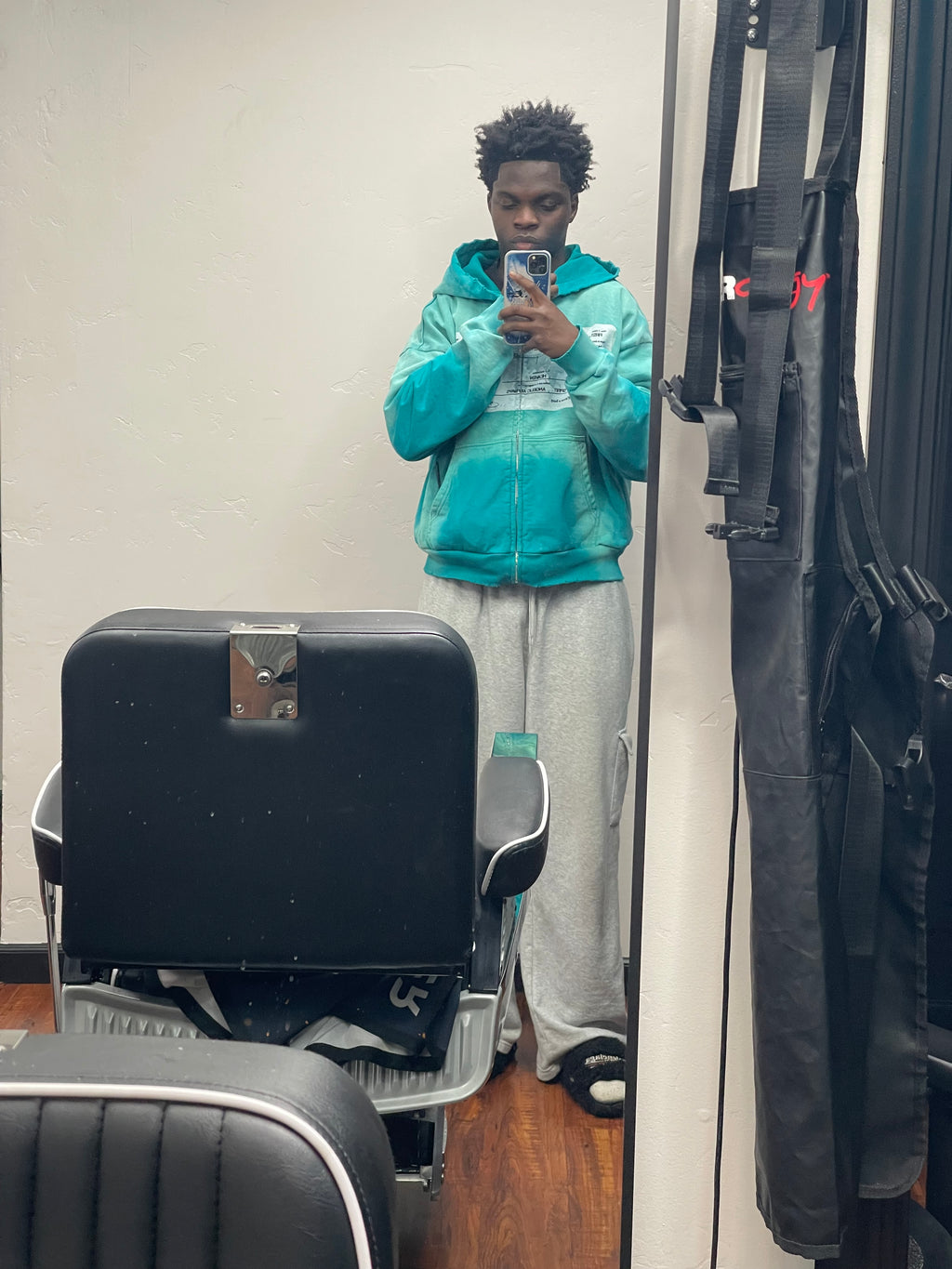 LIGHT GREEN “ FIRST CLASS HOODIE” ZIP UP