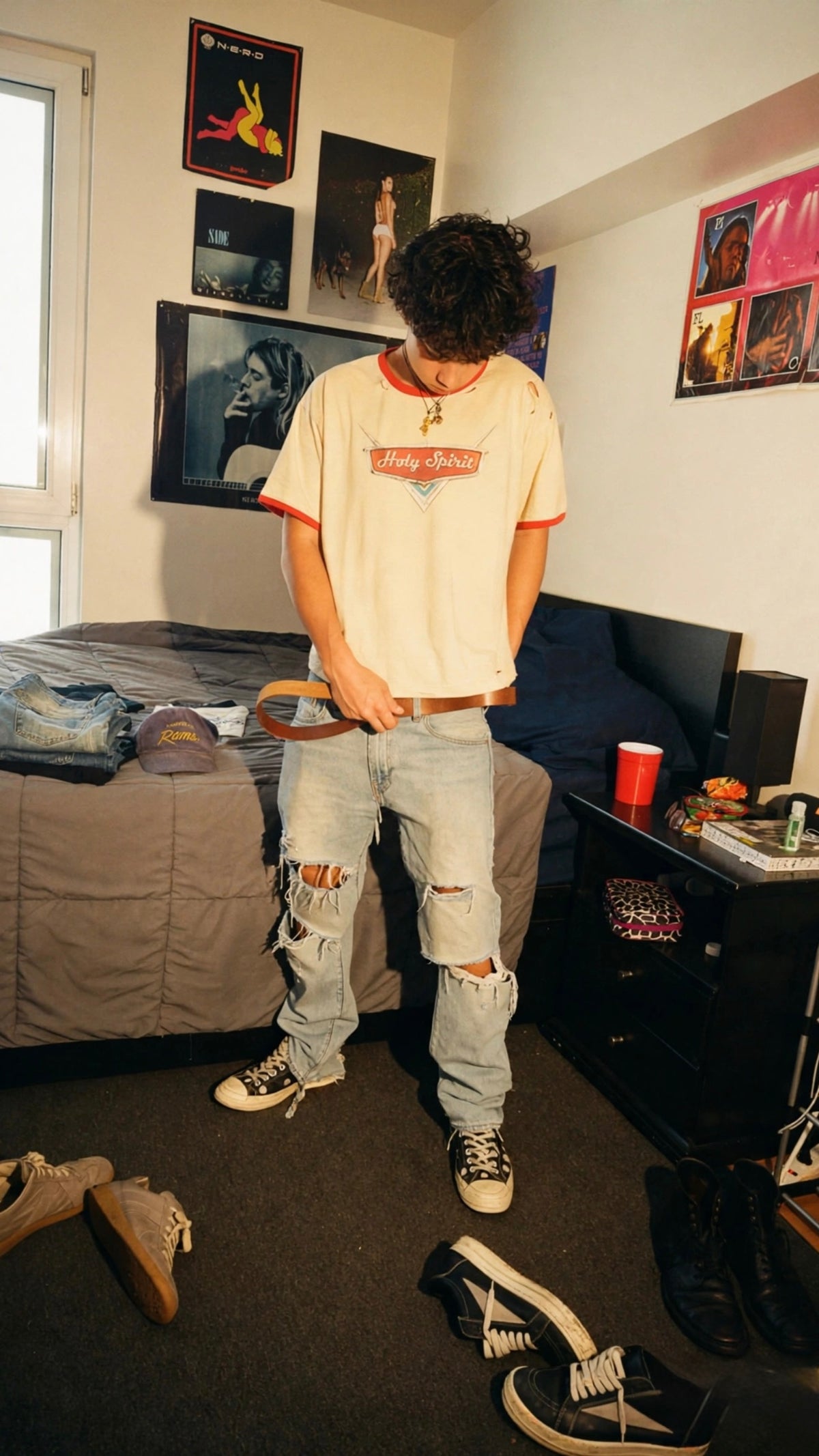 CREAM & RED "Holy Spirit" Tee