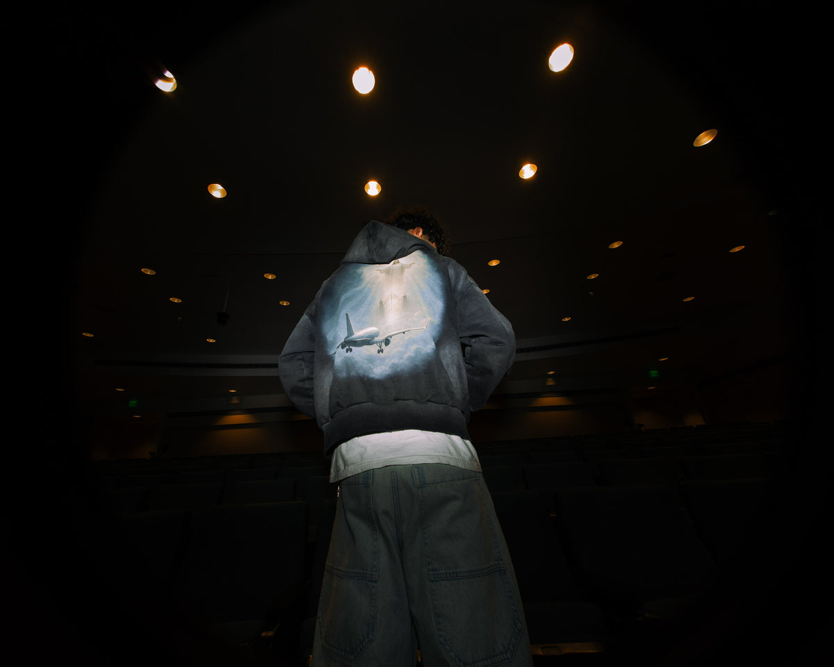 BLACK “FIRST CLASS” HOODIE