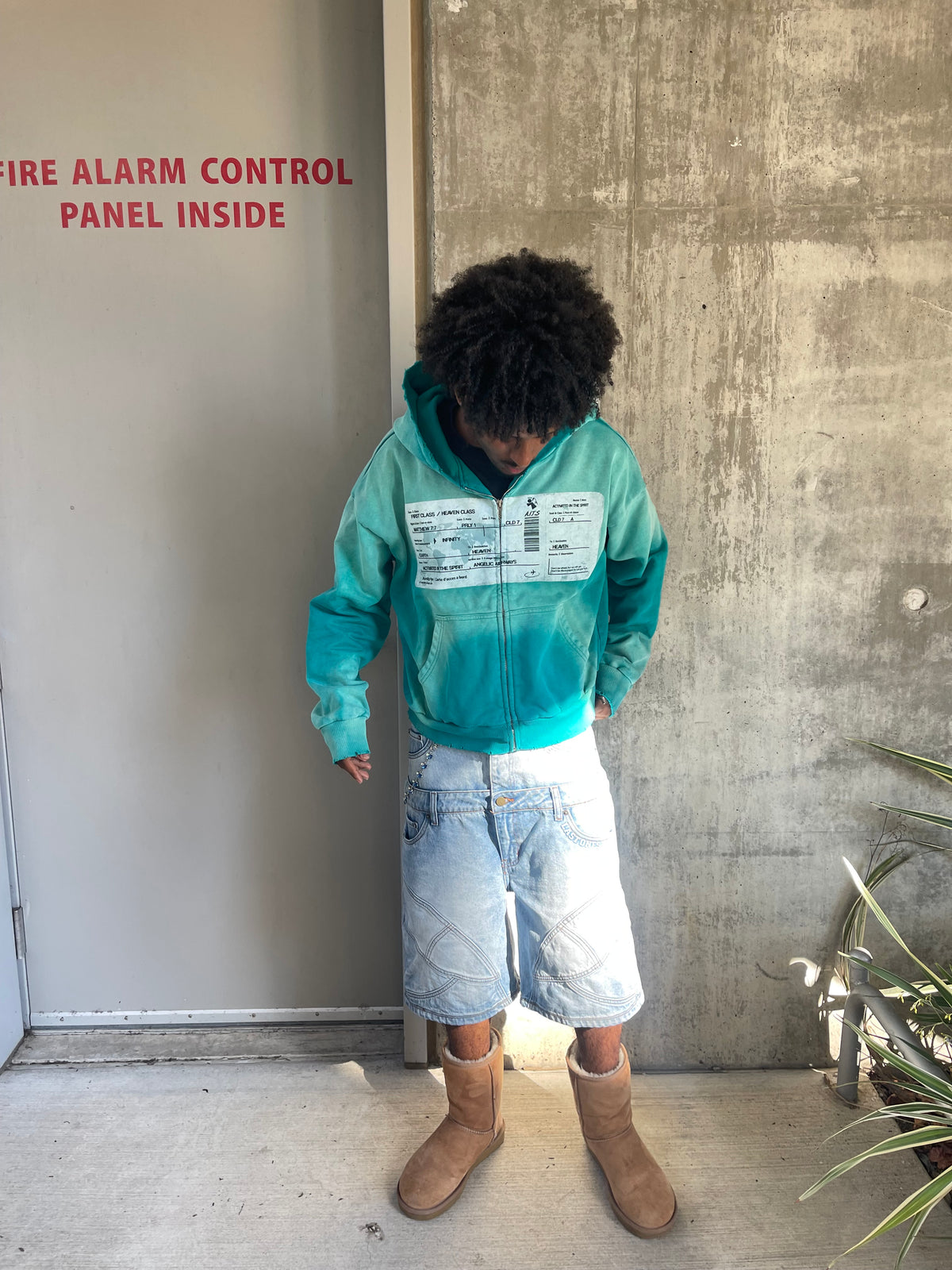 LIGHT GREEN “ FIRST CLASS HOODIE” ZIP UP
