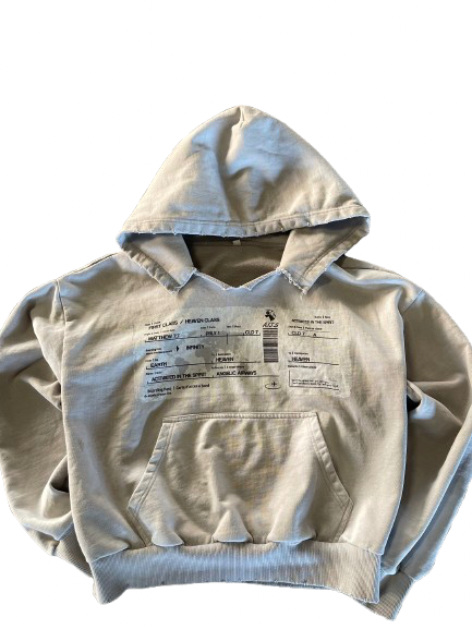 LIGHT GREY “ FIRST CLASS HOODIE “