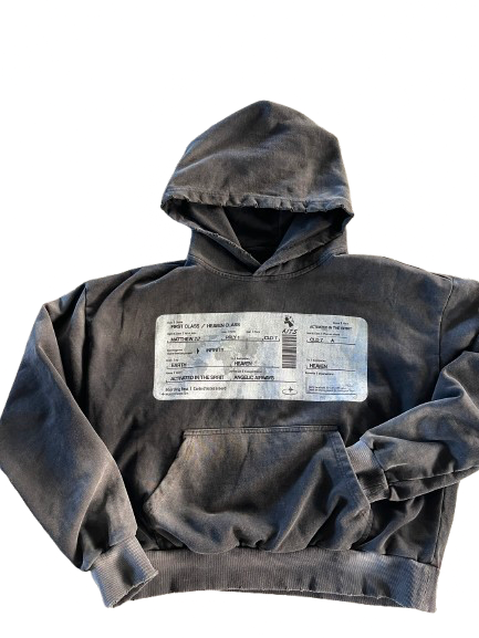 BLACK “FIRST CLASS” HOODIE