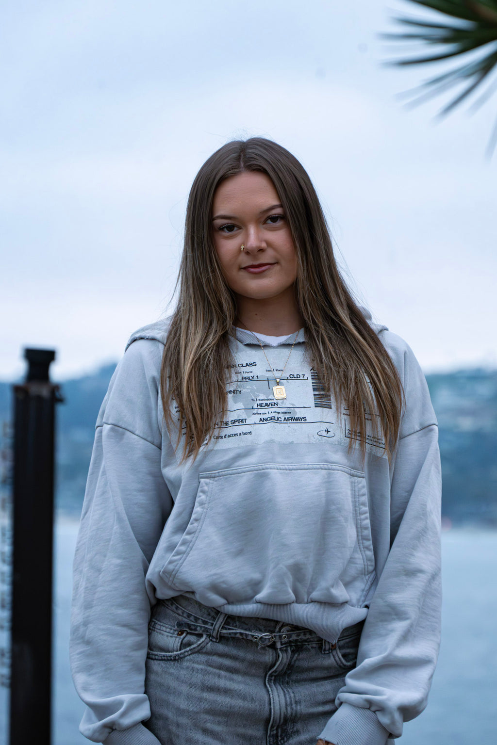 LIGHT GREY “ FIRST CLASS HOODIE “